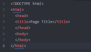 Basic HTML structure 