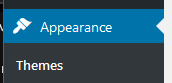 WordPress Appearance Themes Menu