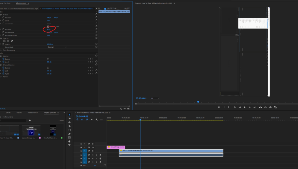 rotation effect premiere pro