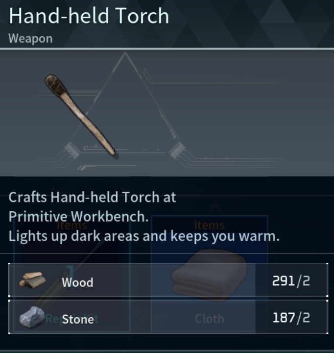 Hand held Torch Palworld