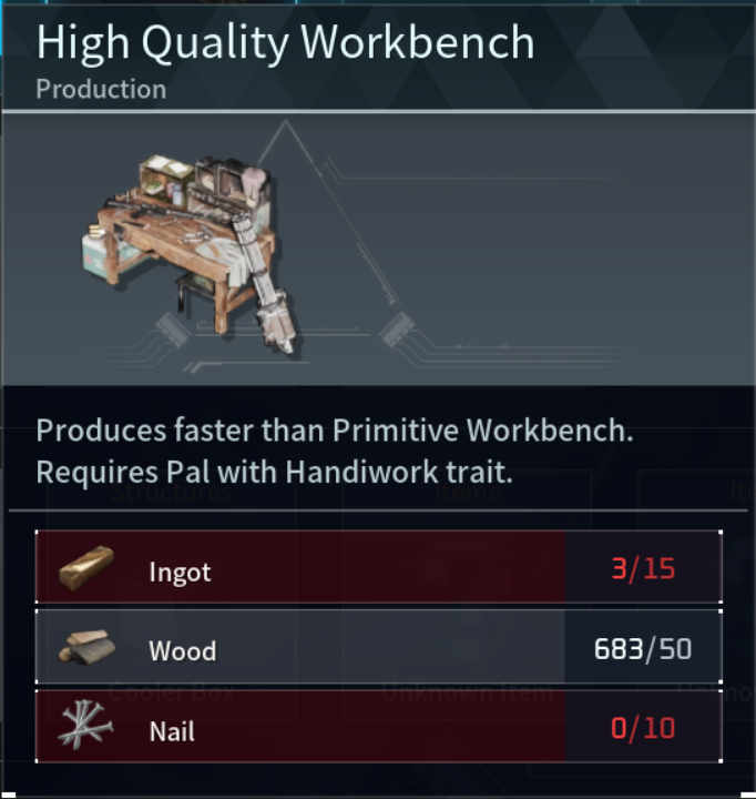 High Quality Workbench In Palworld