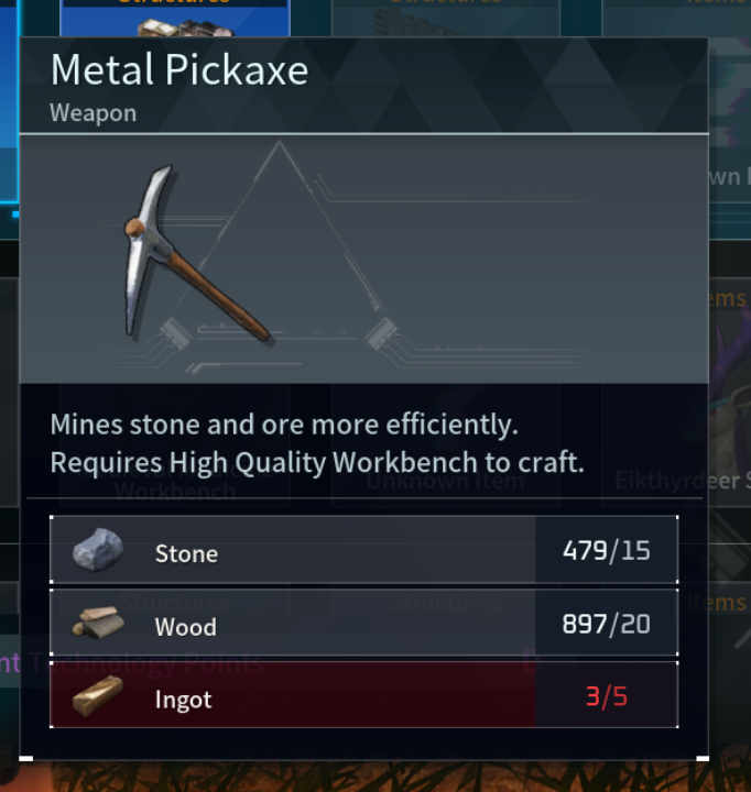 Metal Pickaxe Palworld