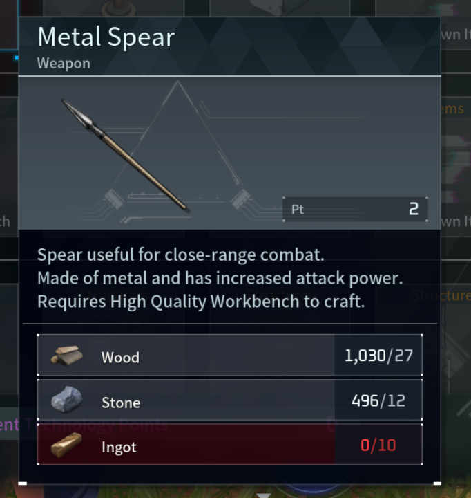 Metal Spear Palworld