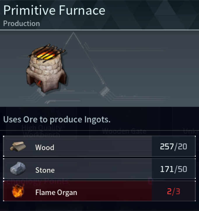 Primitive Furnace Palworld