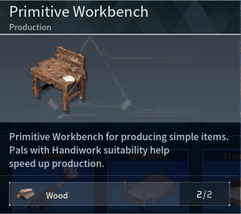 Primitive Workbench Palworld