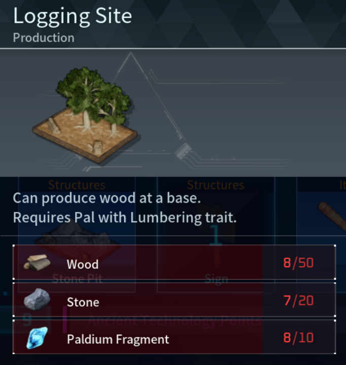 logging site Palworld