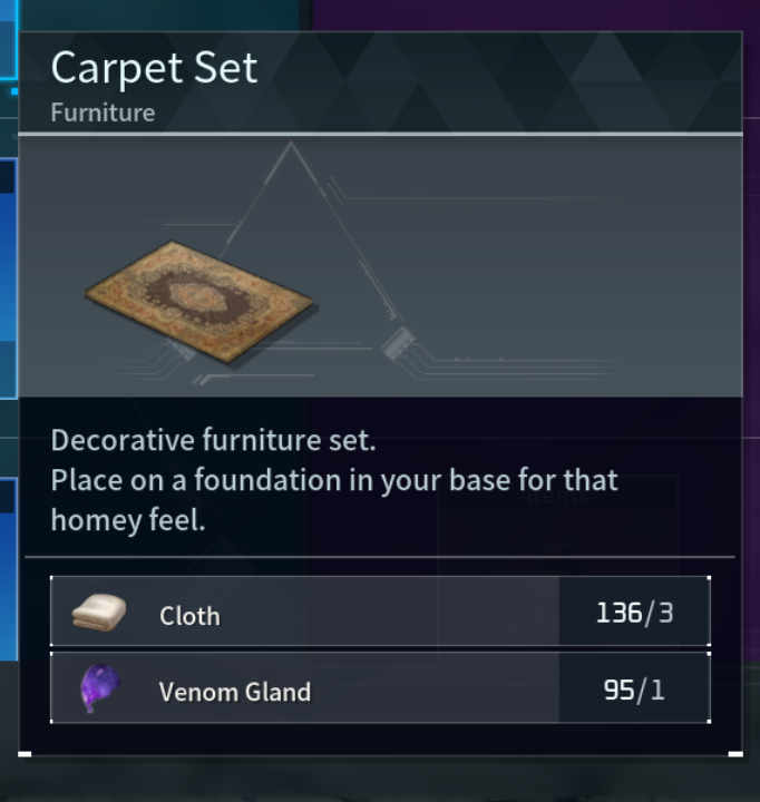 Carpet Set Palworld