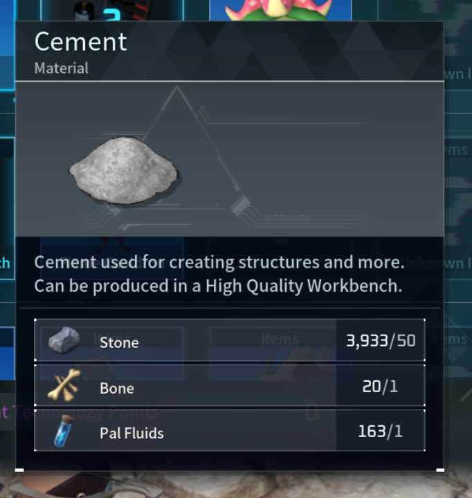 Cement Palworld