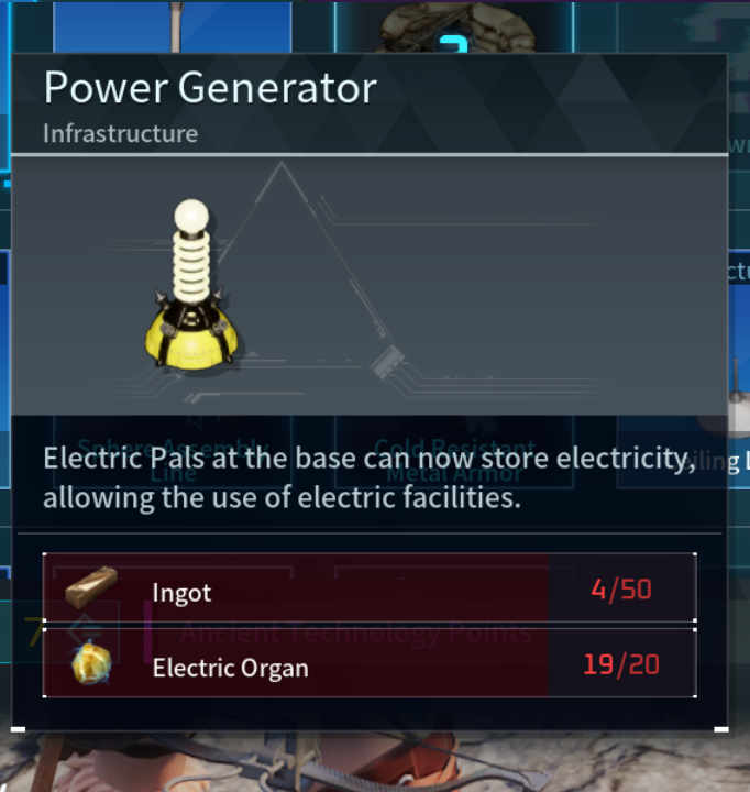 Power Generater Palworld