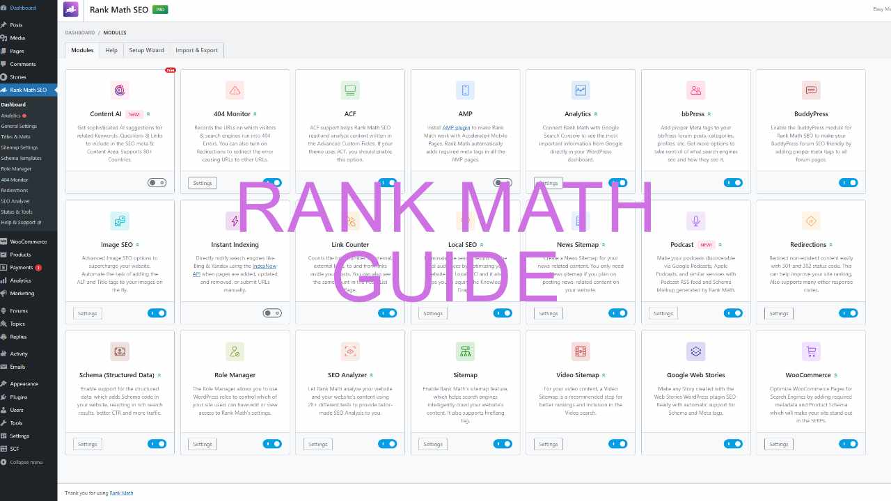 How To Enable/Disable Schema Structured Data Module Rank Math Pro