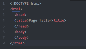 html basic structure
