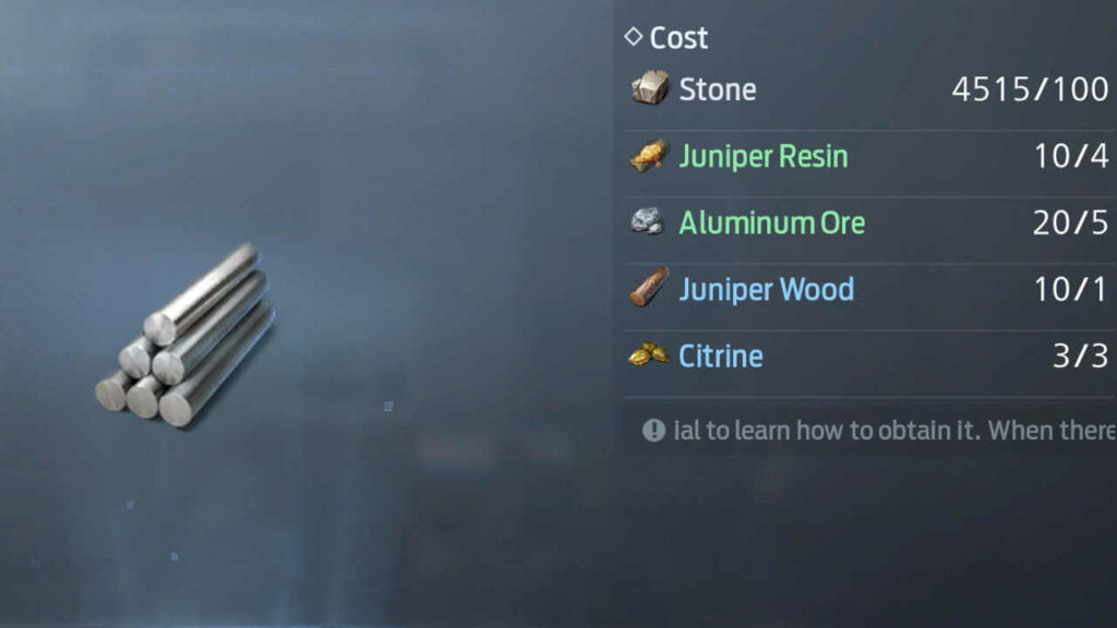 How to craft Hard Aluminum Alloy In Undawn 1 Hard Aluminum Alloy In Undawn